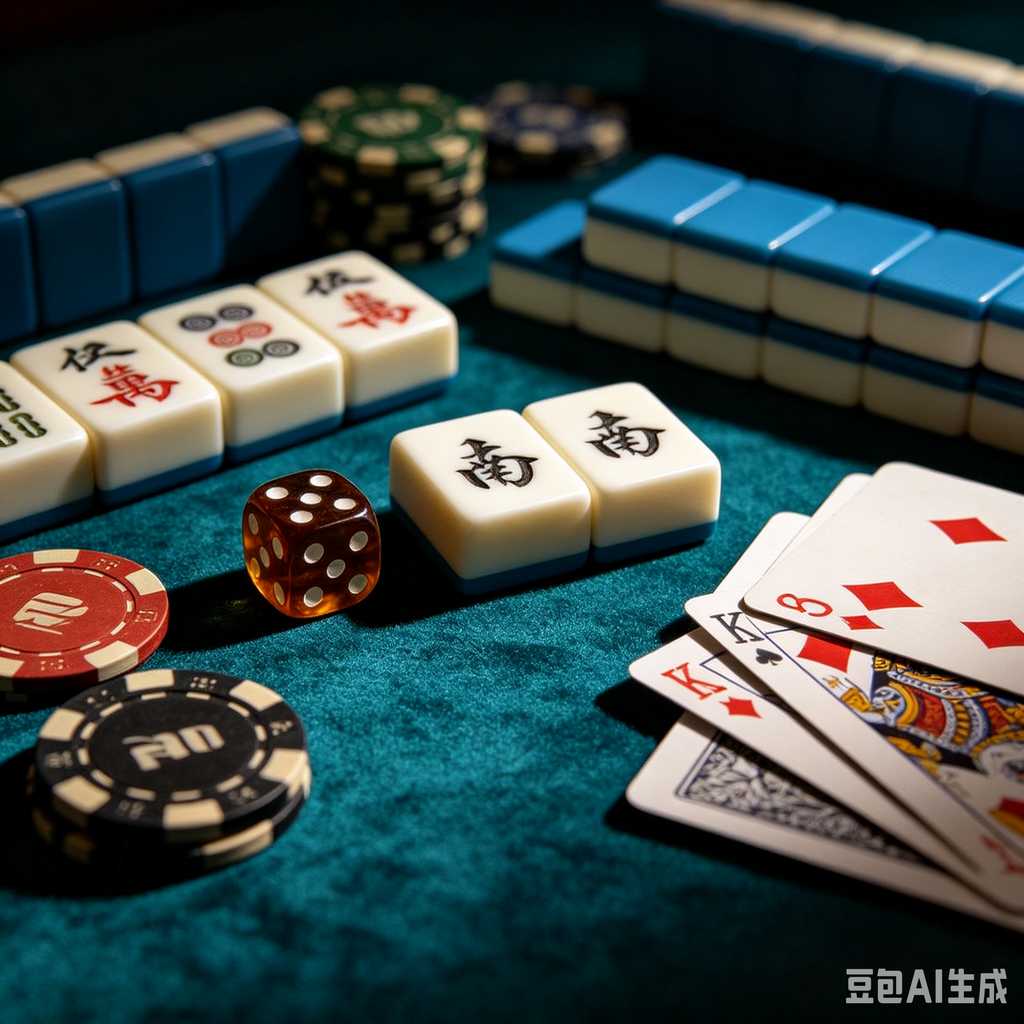 gradient green mahjong set